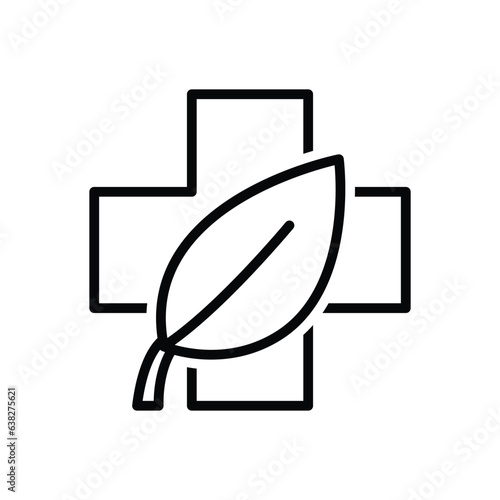 Alternative herbal medicine vector icon