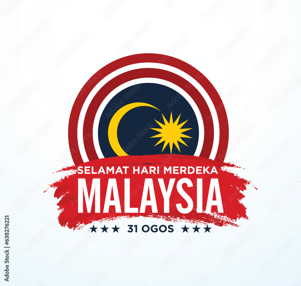 Selamat Hari Merdeka Malaysia. Independence Day Of Malaysia. August 31 ...