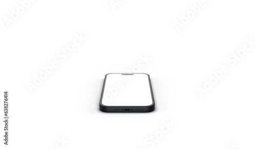 realistic mobile phone gadget device mockup blank digital screen display floating view 3d illustration render