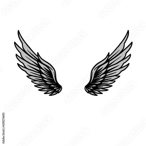 wings high detail vector