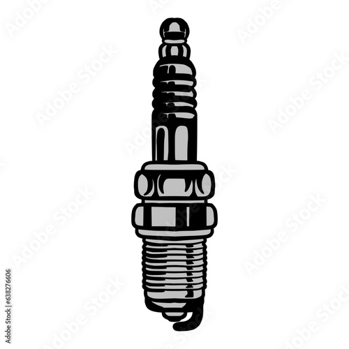 spark plug mechanic logo