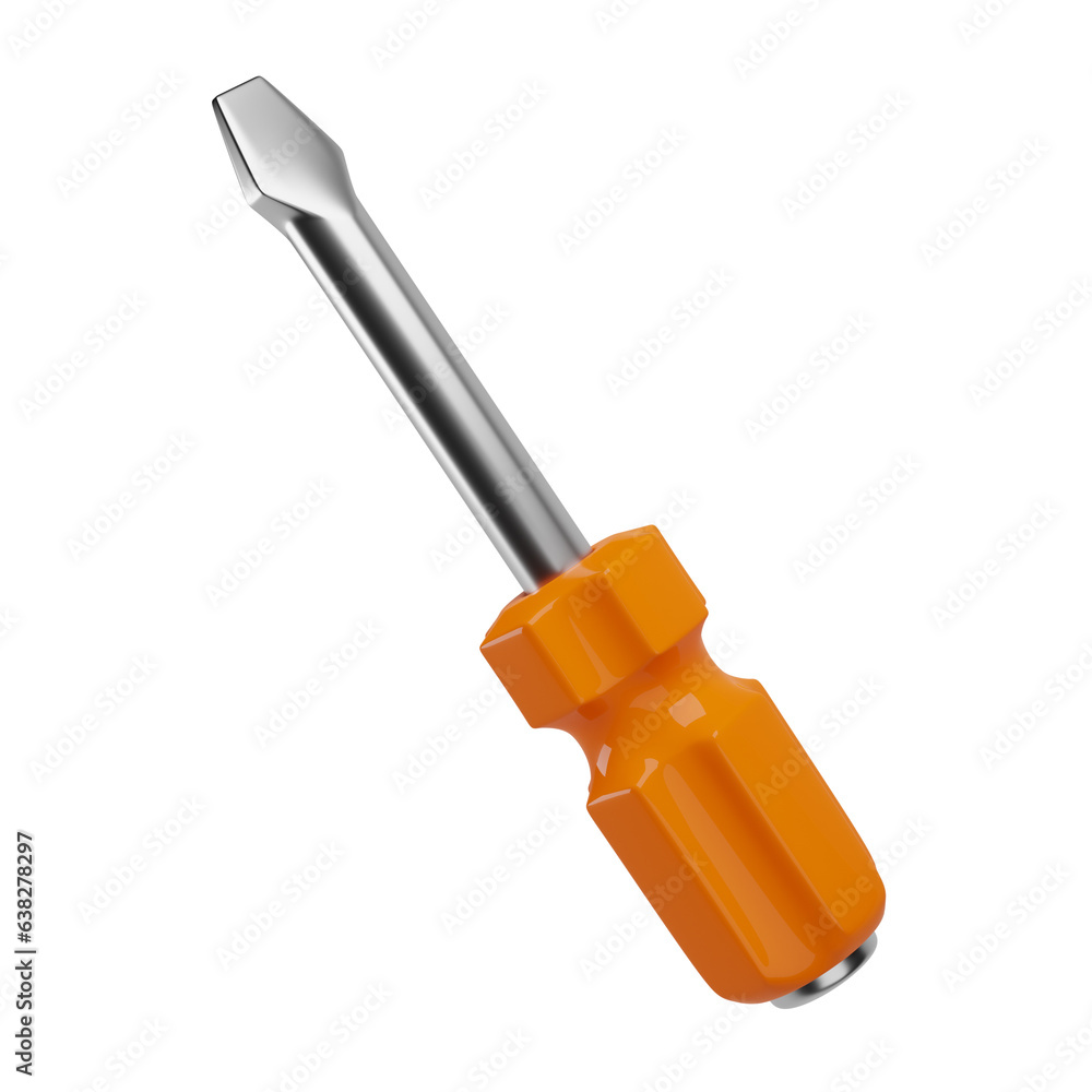 Flathead screwdriver with orange handle Flathead screwdriver with orange handle