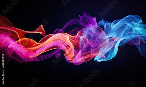 The air is filled with mesmerizing beauty as floating colored smoke dances gracefully.