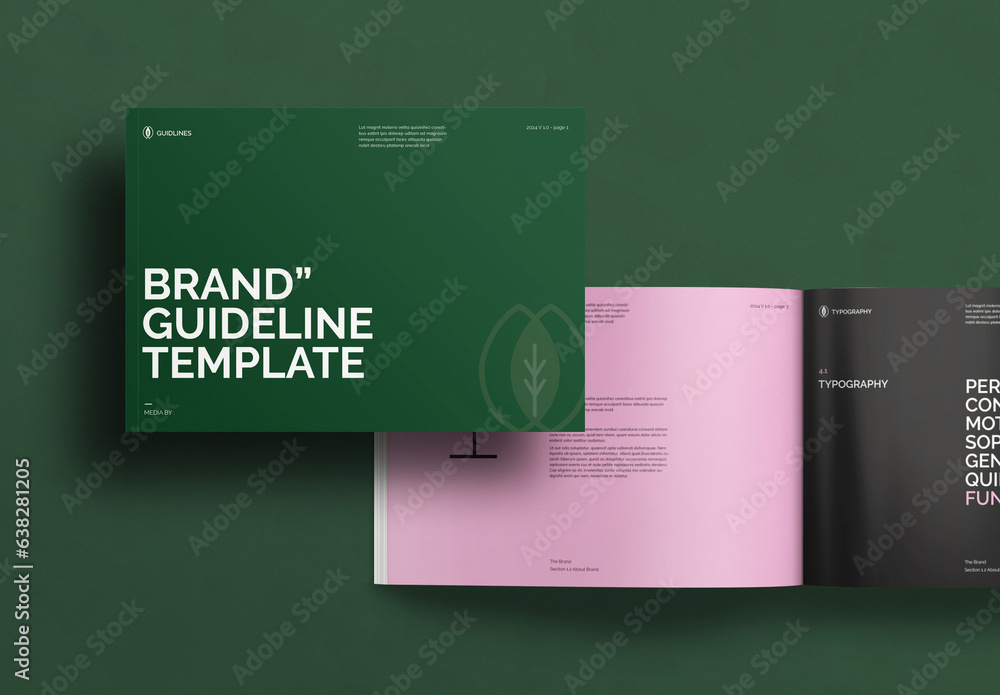 Brand Guidelines Layout Stock Template | Adobe Stock