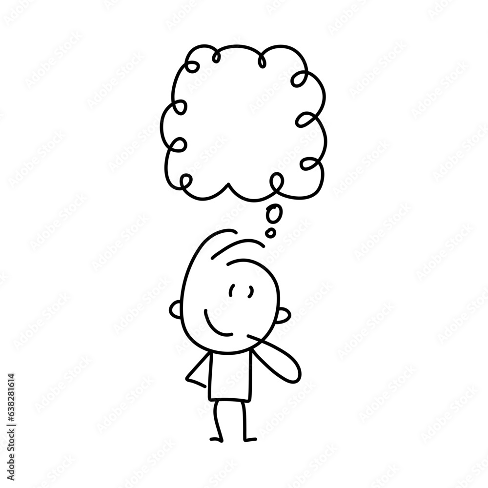 Stick figures. People Group Chat Bubble Communication. Cartoon style. Stick figures. People Group Chat Bubble Communication. Cartoon style.