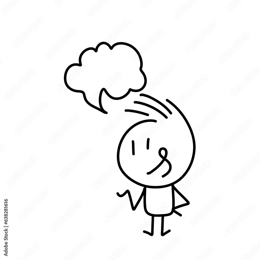 Stick figures. People Group Chat Bubble Communication. Cartoon style. Stick figures. People Group Chat Bubble Communication. Cartoon style.