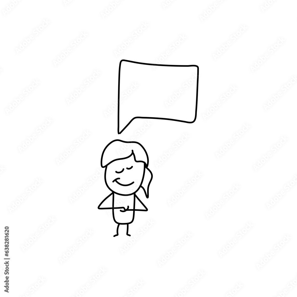 Stick figures. People Group Chat Bubble Communication. Cartoon style. Stick figures. People Group Chat Bubble Communication. Cartoon style.