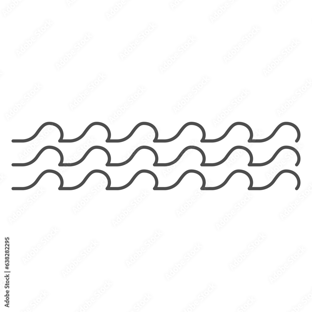 wave icon, ocean wave design element