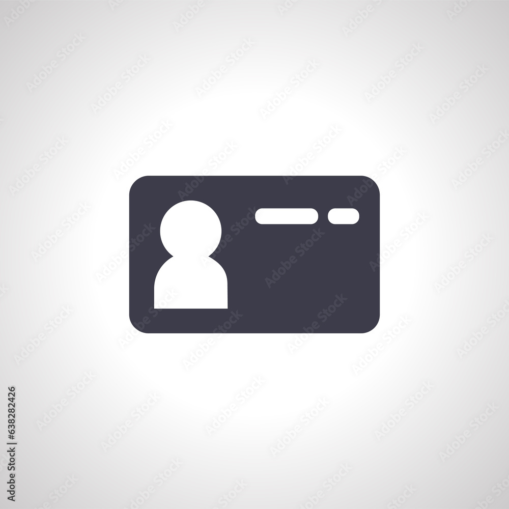 Id card icon. Identificationlinear card simple icon. id badge icon Id card icon. Identificationlinear card simple icon. id badge icon