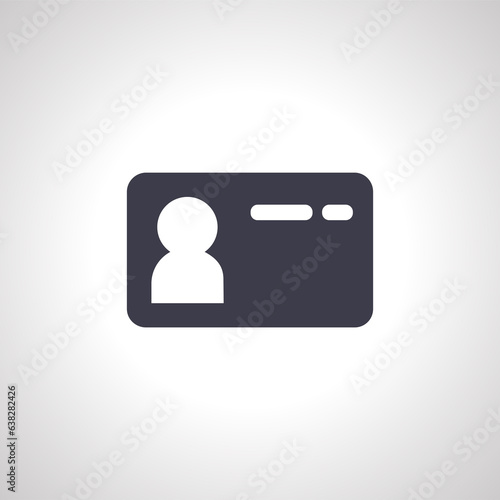 Id card icon. Identificationlinear card simple icon. id badge icon