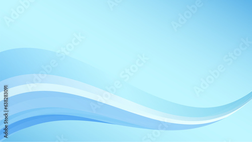 Fototapeta Naklejka Na Ścianę i Meble -  波のような青いウェーブラインのベクター背景画像
