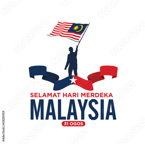 Selamat Hari Merdeka Malaysia. Independence Day of Malaysia. August 31). Vector Illustration and Logo.
