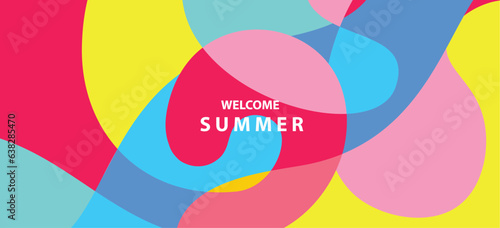 Vector Colorful liquid and fluid background for summer collection