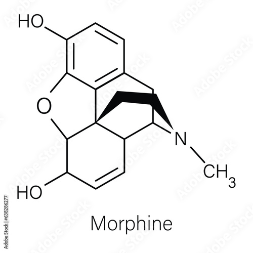 Formula of chemical structure of Modafinil  Cocaine  Morphine  Heroin.