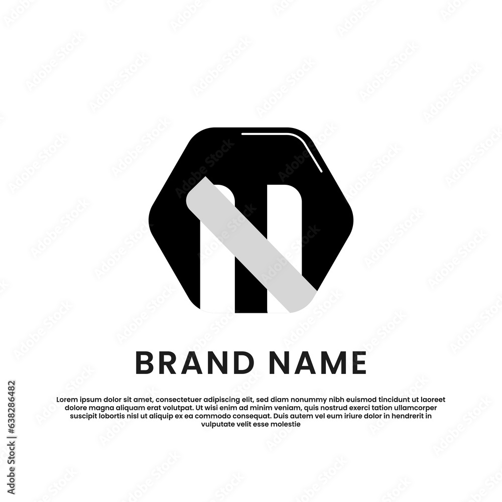 Vector N logo icon design template Vector N logo icon design template