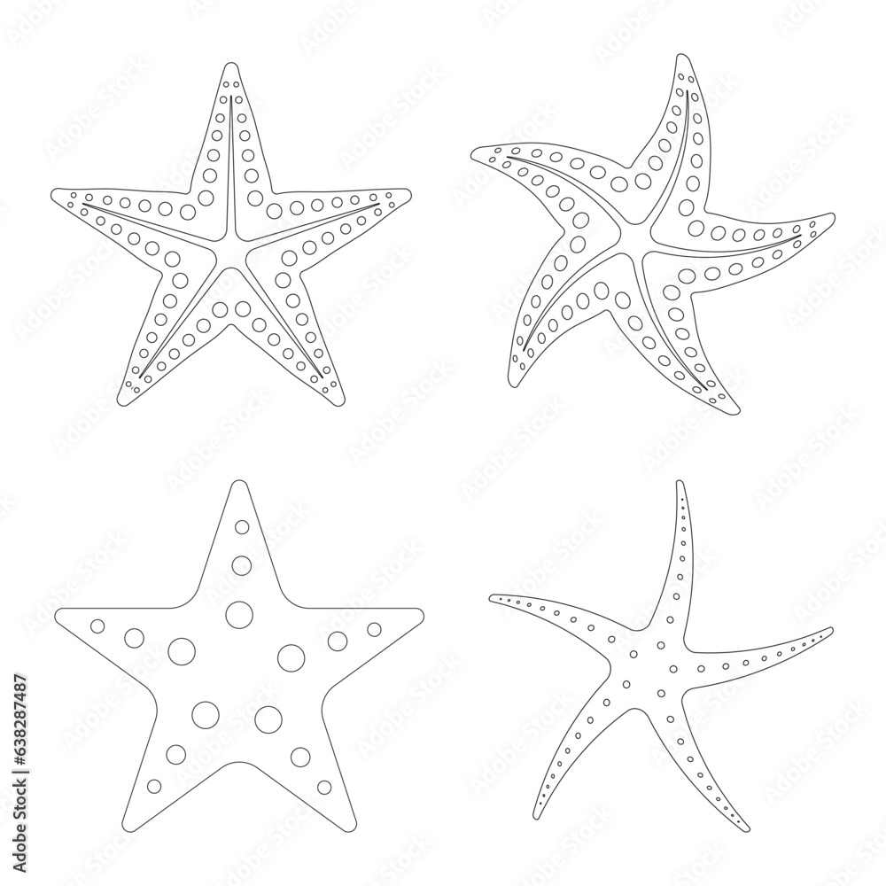 Star fish icon vector