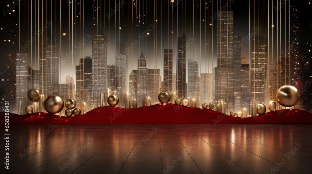 Sleek and professional holiday backdrop for corporate designs