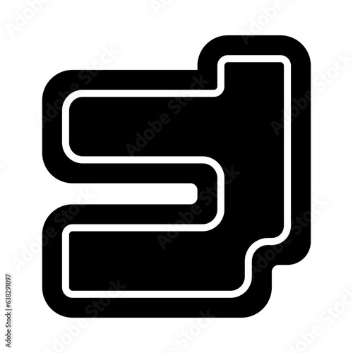 Racetrack Glyph Icon Design