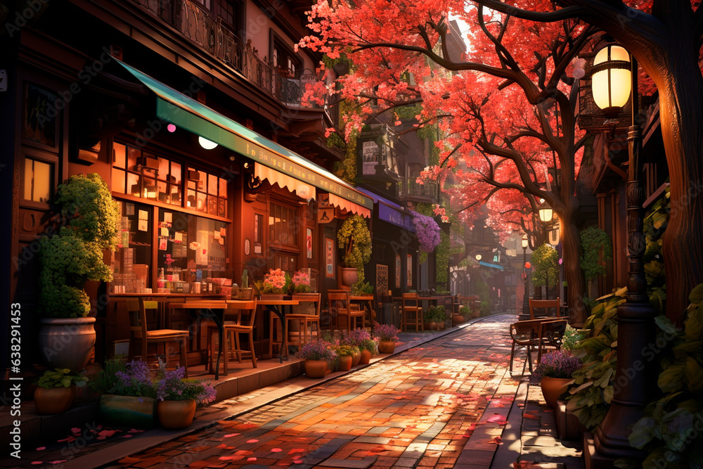 beautiful night city in a autumn day beautiful night city in a autumn day
