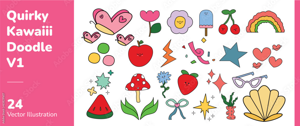 Quirky Kawaii Doodle 1 Quirky Kawaii Doodle 1