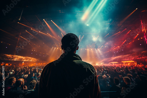 crowd of people in concert hall