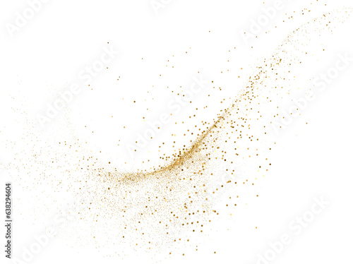 Papier peint Gold glitter. Golden sparkle confetti. Shiny glittering dust.