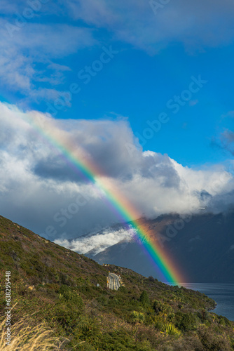 rainbow in the mountains