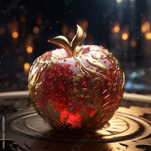 Red glass apple