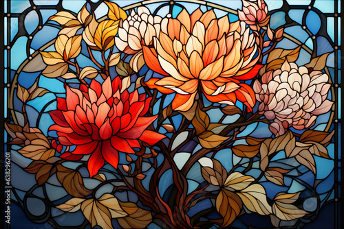stained window flowers design © mech