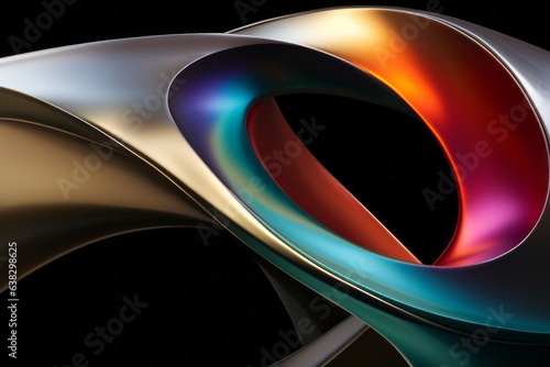 Abstract background of shiny, glowing metal.