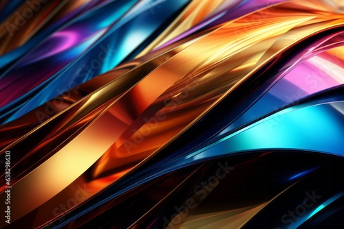 Abstract background of shiny, glowing metal.