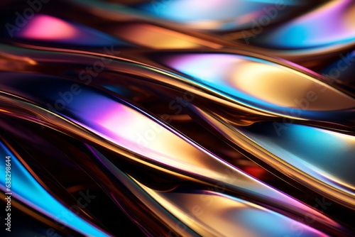 Abstract background of shiny, glowing metal.