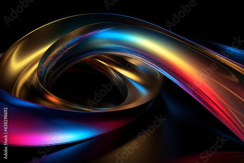 Abstract background of shiny, glowing metal.
