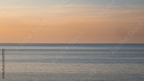 Silince sunset over the sea