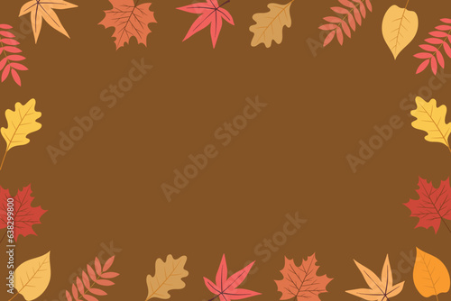 Vector background of autumn foliage. Autumn leaves. Hand drawn autumn wallpaper for cards  flyers  posters  banners  cover design  invitation cards  prints and wall art. Back to school. Vector