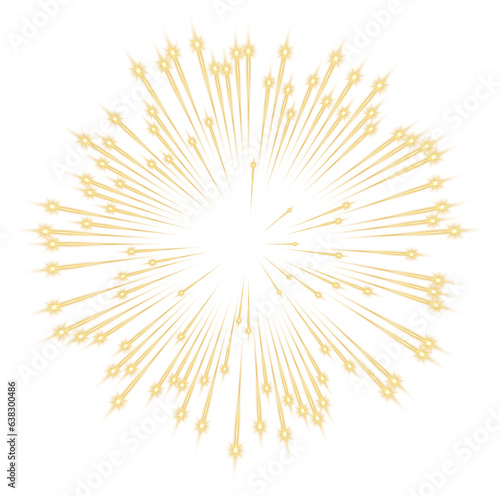 Transparent Fireworks Element. Sparkles Star. Radiance flash rays