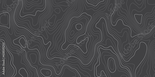 Abstract topographic contours map background. Topography lines and circles background. Topographic map Patterns, Topographic map and place for texture. Vector illustration.