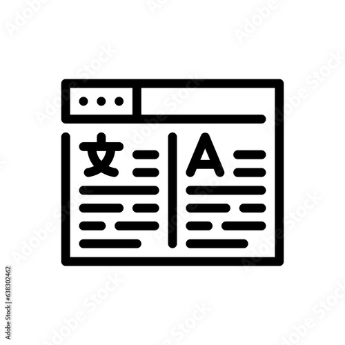 online translator line icon