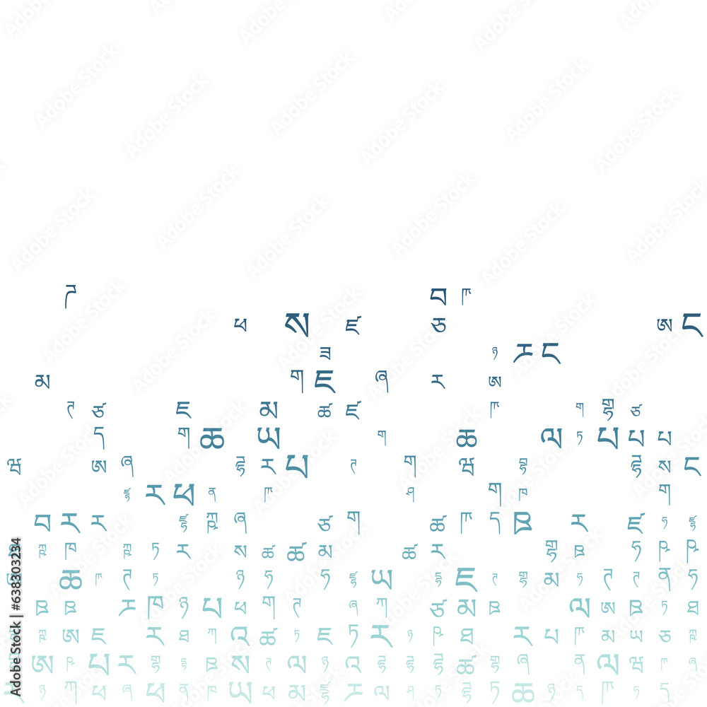 Appealing matrix background in teal colors. Grid of random Tibetan symbols. Creative square vector illustration. Appealing matrix background in teal colors. Grid of random Tibetan symbols. Creative square vector illustration.
