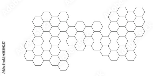 Seamless pattern with hexagons Pattern of white hexagon white abstract hexagon wallpaper or background. Futuristic abstract honeycomb mosaic white background. Technology hexagonal digital shape.