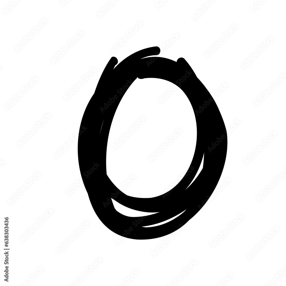 Brush stroke O letter latin english in doodle brush hand drawn style isolated on white background. For abc, education, logo, branding, font, alphabet, signboard, lettering, presentation. Brush stroke O letter latin english in doodle brush hand drawn style isolated on white background. For abc, education, logo, branding, font, alphabet, signboard, lettering, presentation.