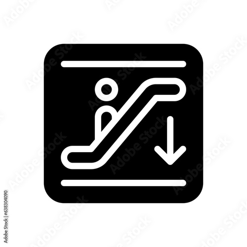 escalator glyph icon