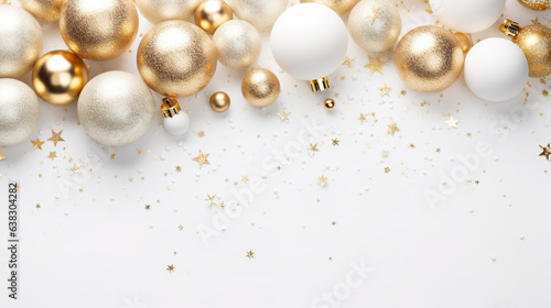 Christmas white background gold