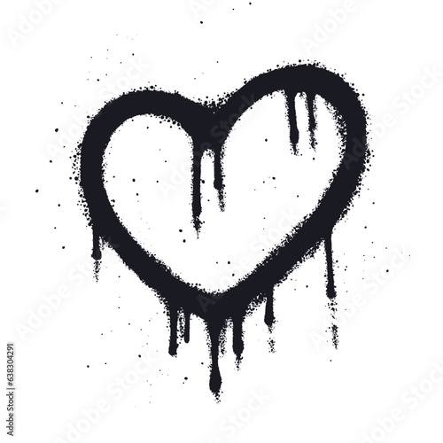 Graffiti spray paint Symbol Love Isolated Vector