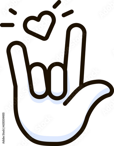 love hand sign emoji sticker