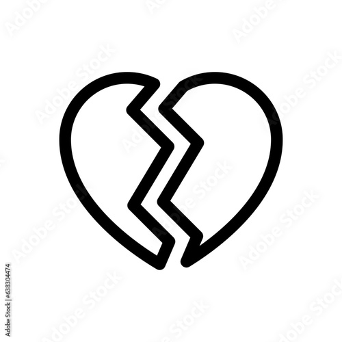 heartbroken line icon