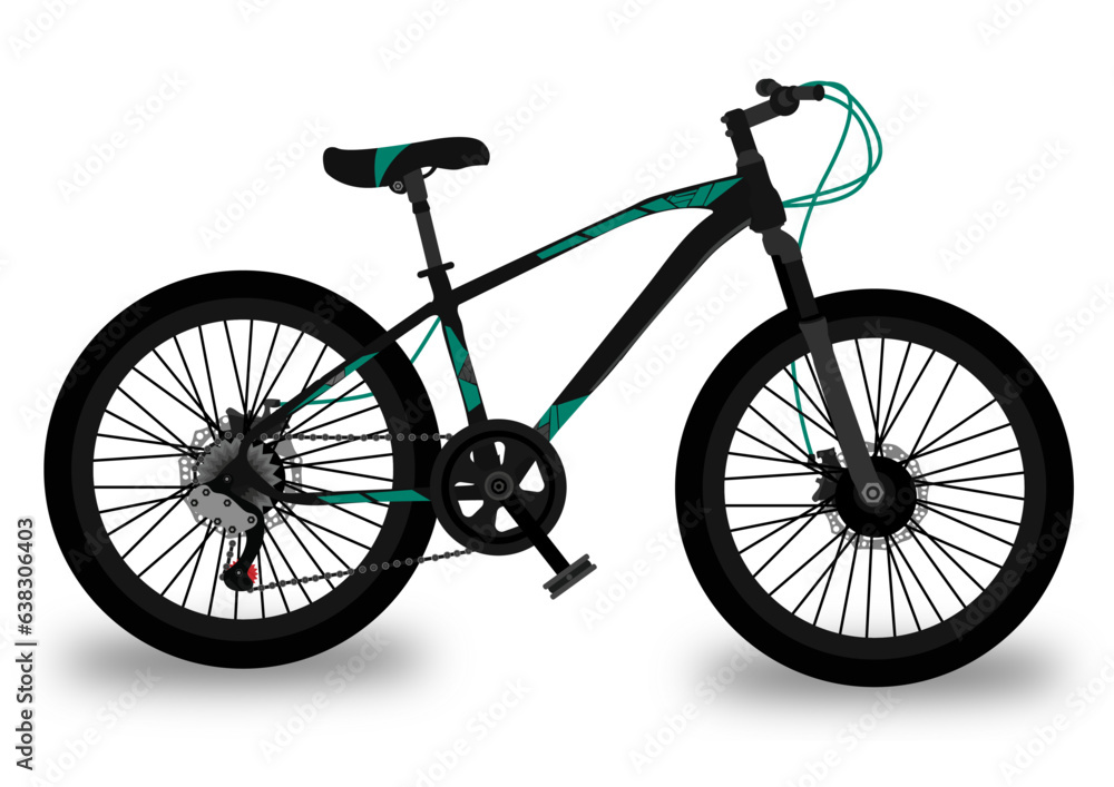 Vector illustration of side view of road bicycle for exercise purpose.
