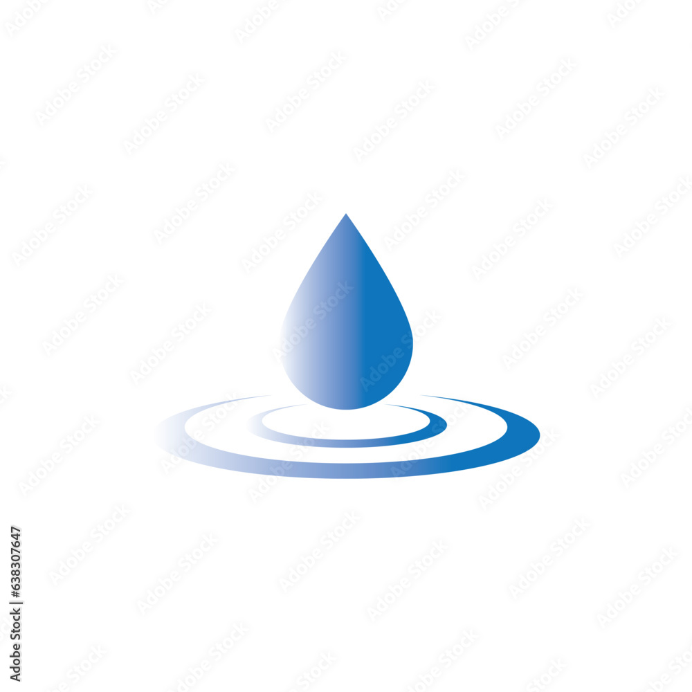 Vector blue water drop icon set. Flat droplet logo shapes collection Vector blue water drop icon set. Flat droplet logo shapes collection