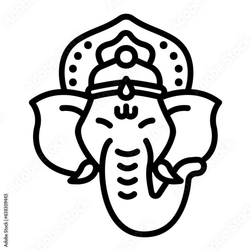 ganesha outline icon