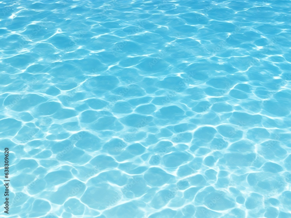 Swimming pool surface with light reflection and water ripple patterns